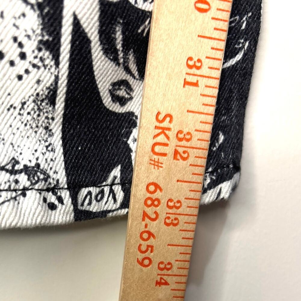 Reformation Monochrome Graphic Wide Leg Jeans - Picture 9 of 13